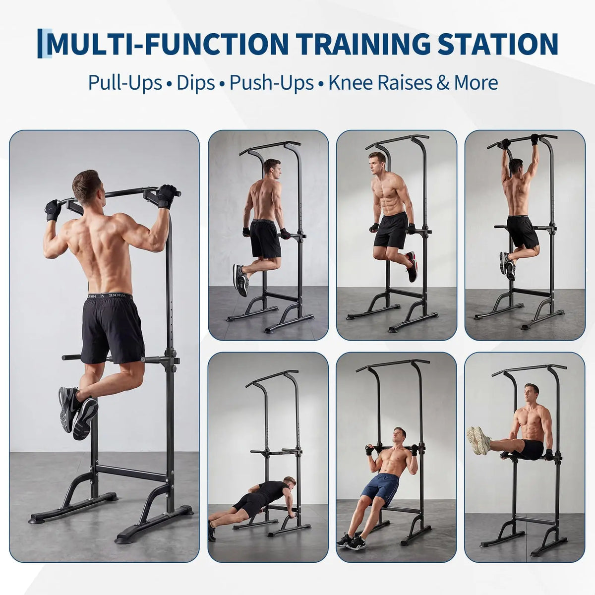 HiMISS Power Tower Pull Up Dip Station Home Gym Trainer