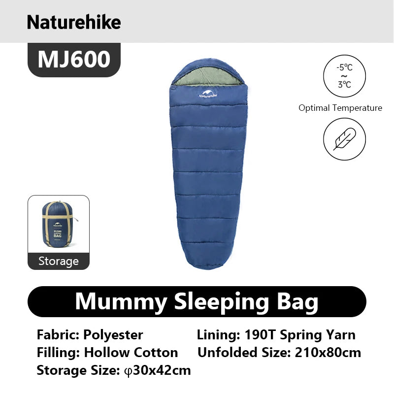 Naturehike Adult Mummy Sleeping Bag For Winter Camping