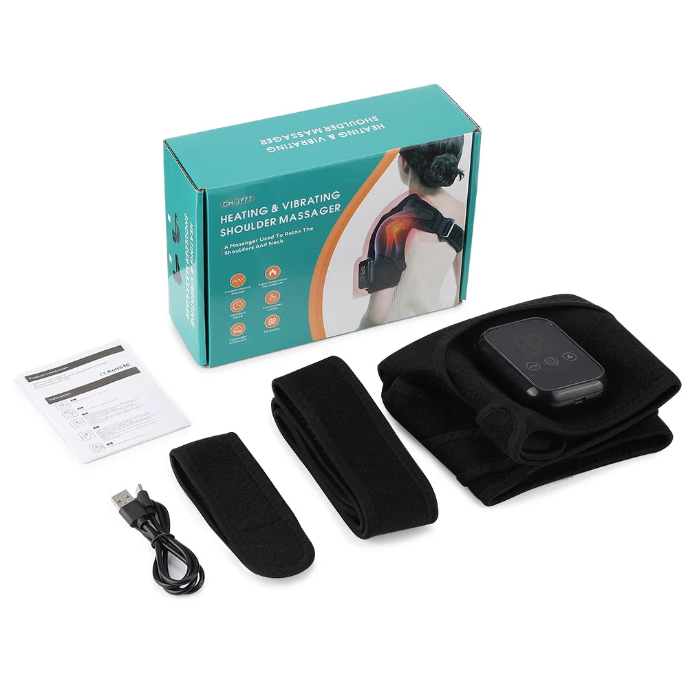 Hailicare Electric Heating Shoulder Brace With Hot Compress Vibration Massage