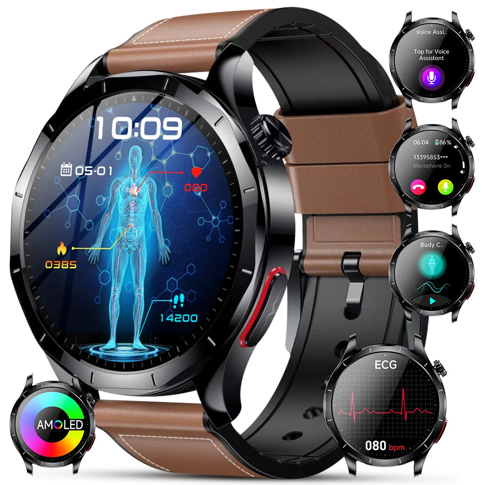 Marsyu ECG PPG Health Monitoring Smartwatch With Blood Pressure Tracking