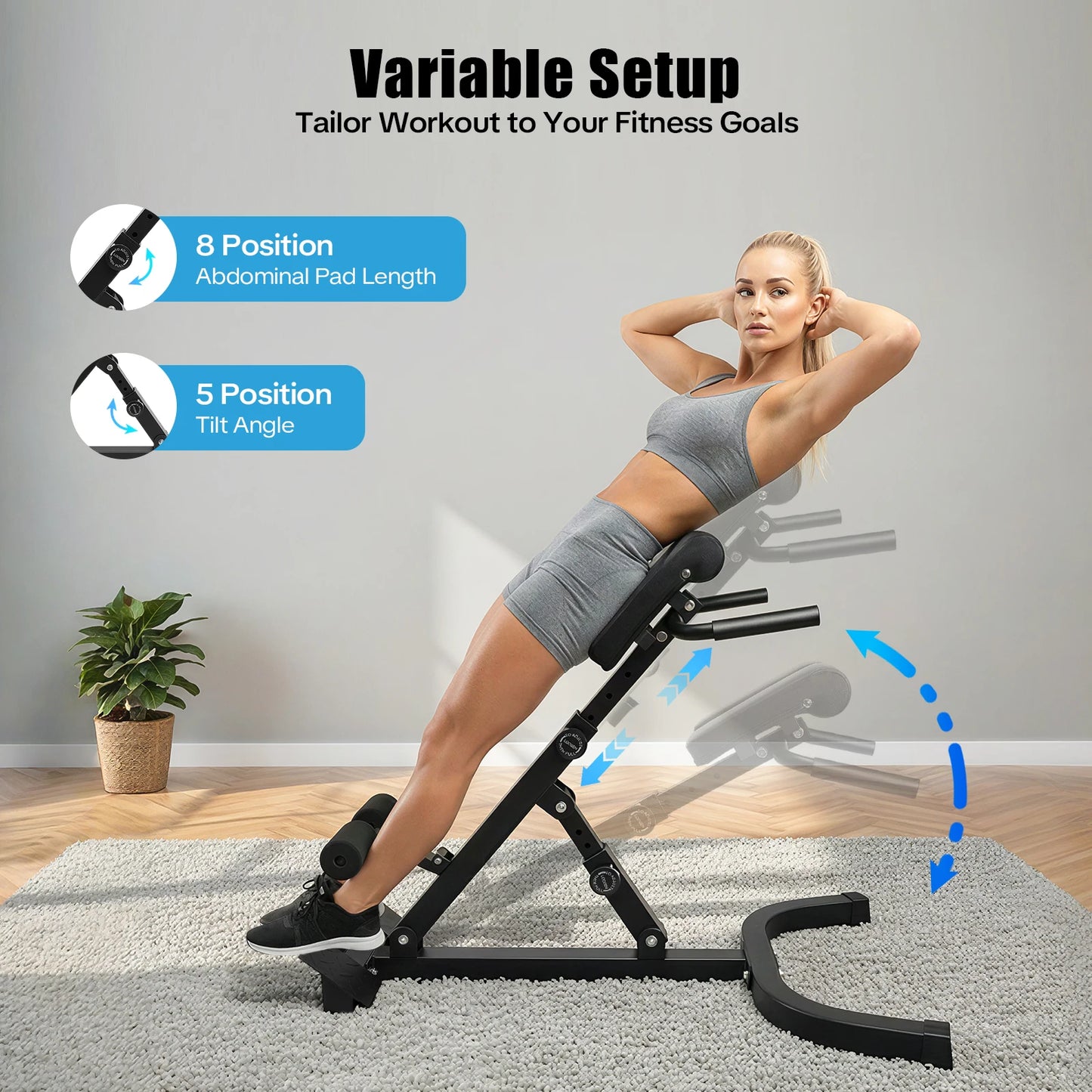 Three Position Roman Chair Back Extension Machine