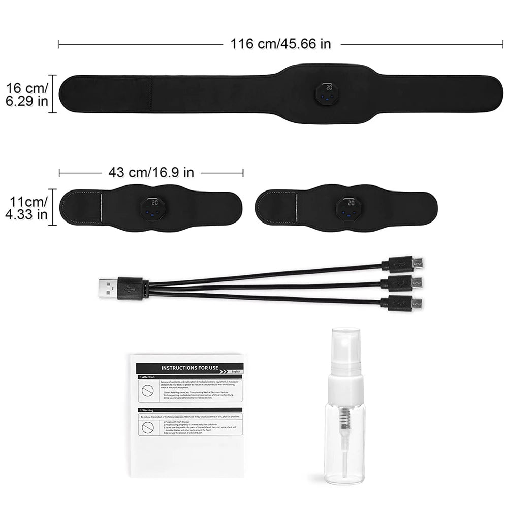 Rechargeable EMS Muscle Stimulator Fitness Belt by Brand