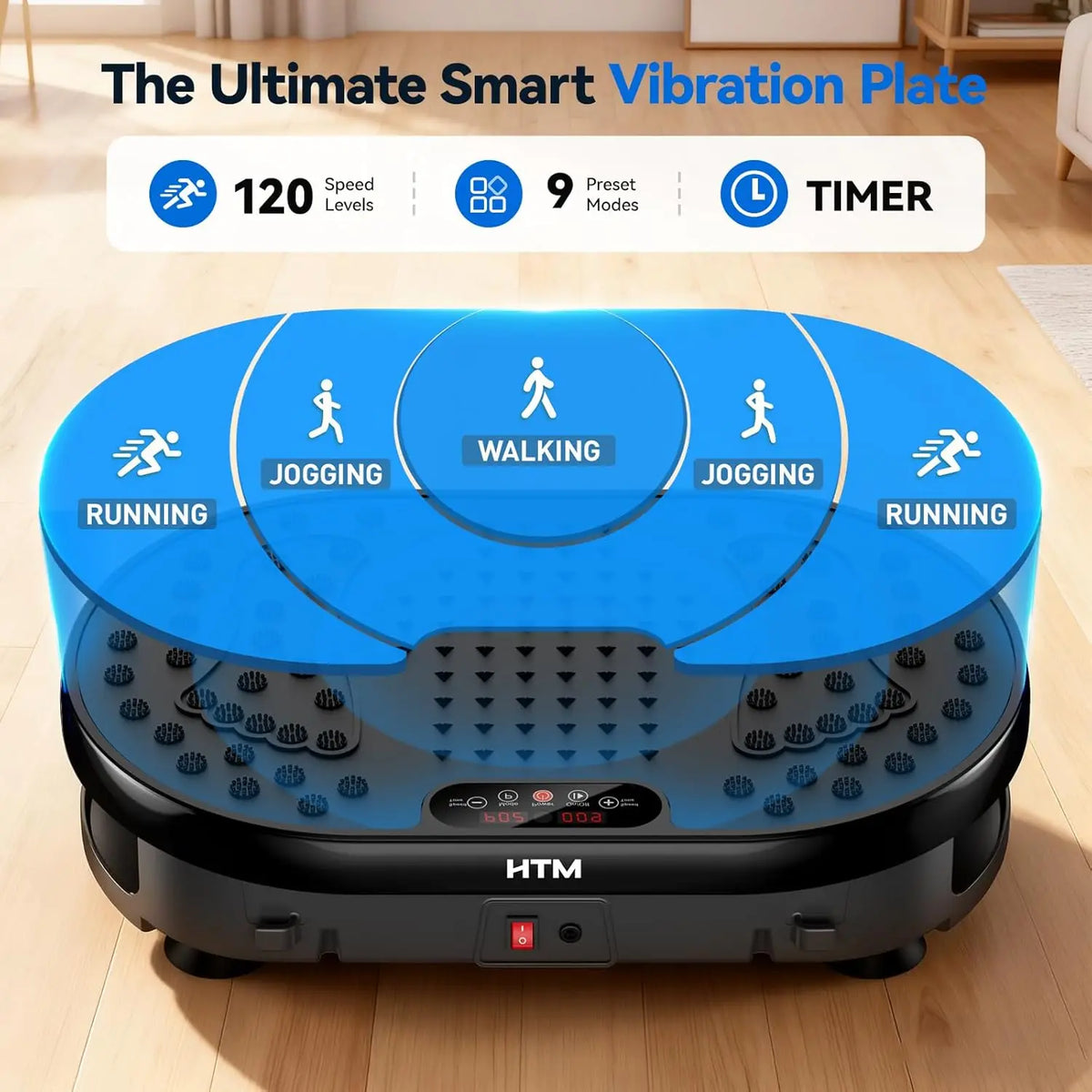 HTM Whole Body Vibration Plate Exercise Machine Fitness Platform