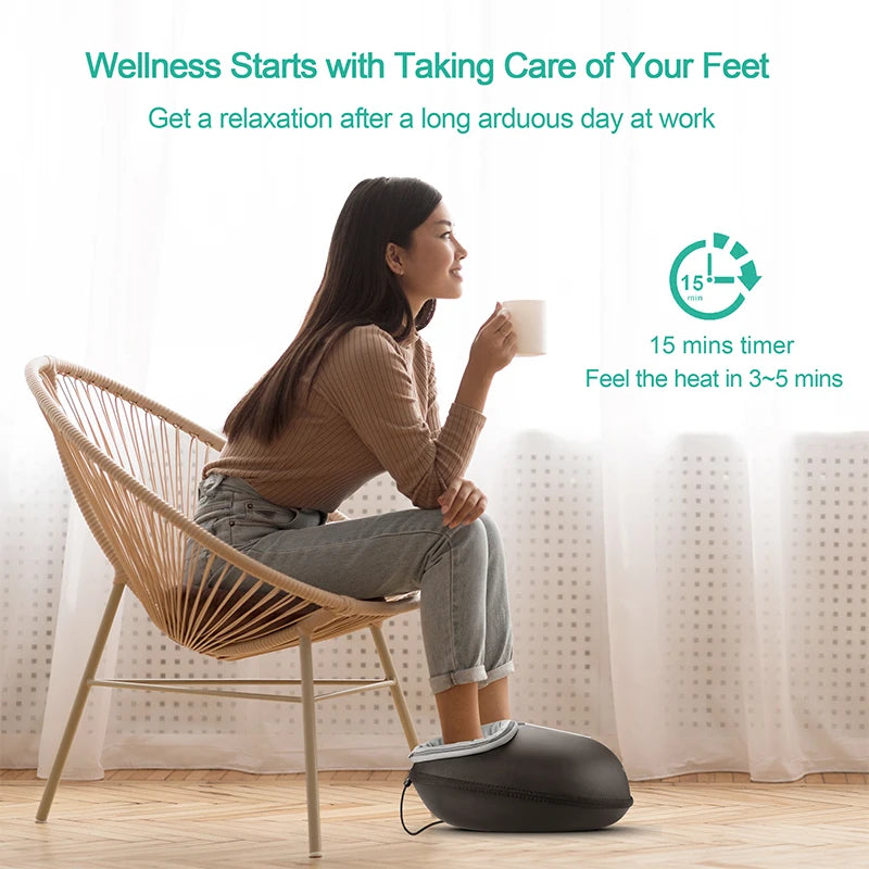 Medcursor Electric Shiatsu Foot Massager With Heat Roller Pain Relief