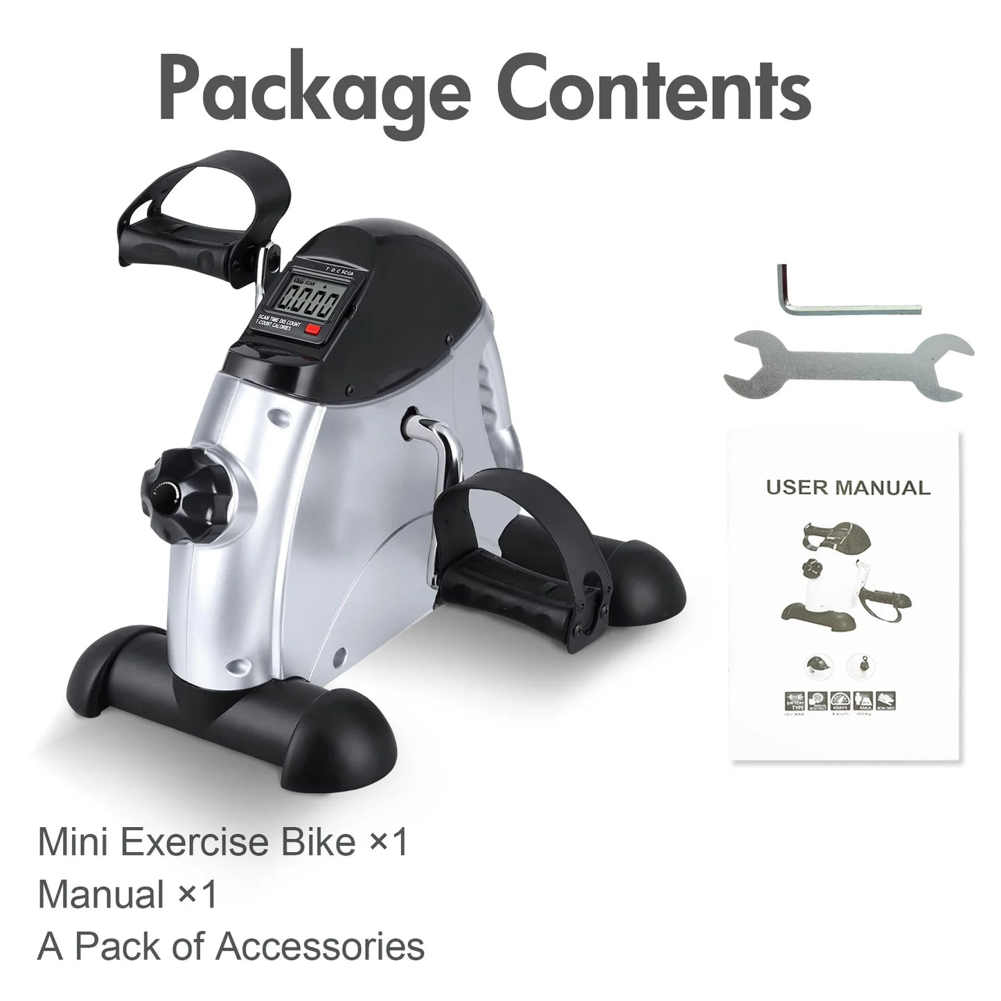Mini Desk Pedal Exerciser Bike With Digital Display