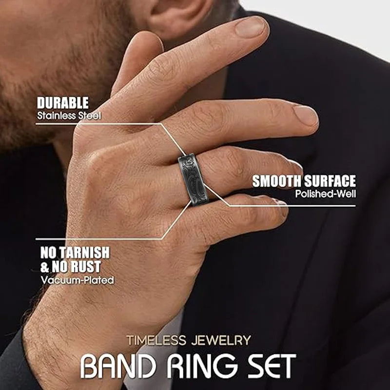 Smart Ring Fitness Tracker Sleep Monitor Waterproof Steel USB Rechargeable