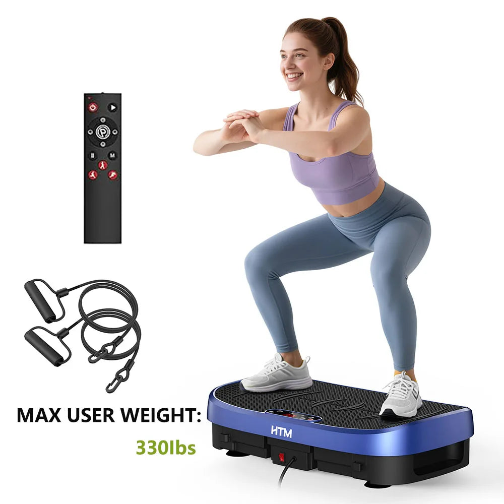 HTM Whole Body Vibration Fitness Plate Exercise Machine Home Trainer