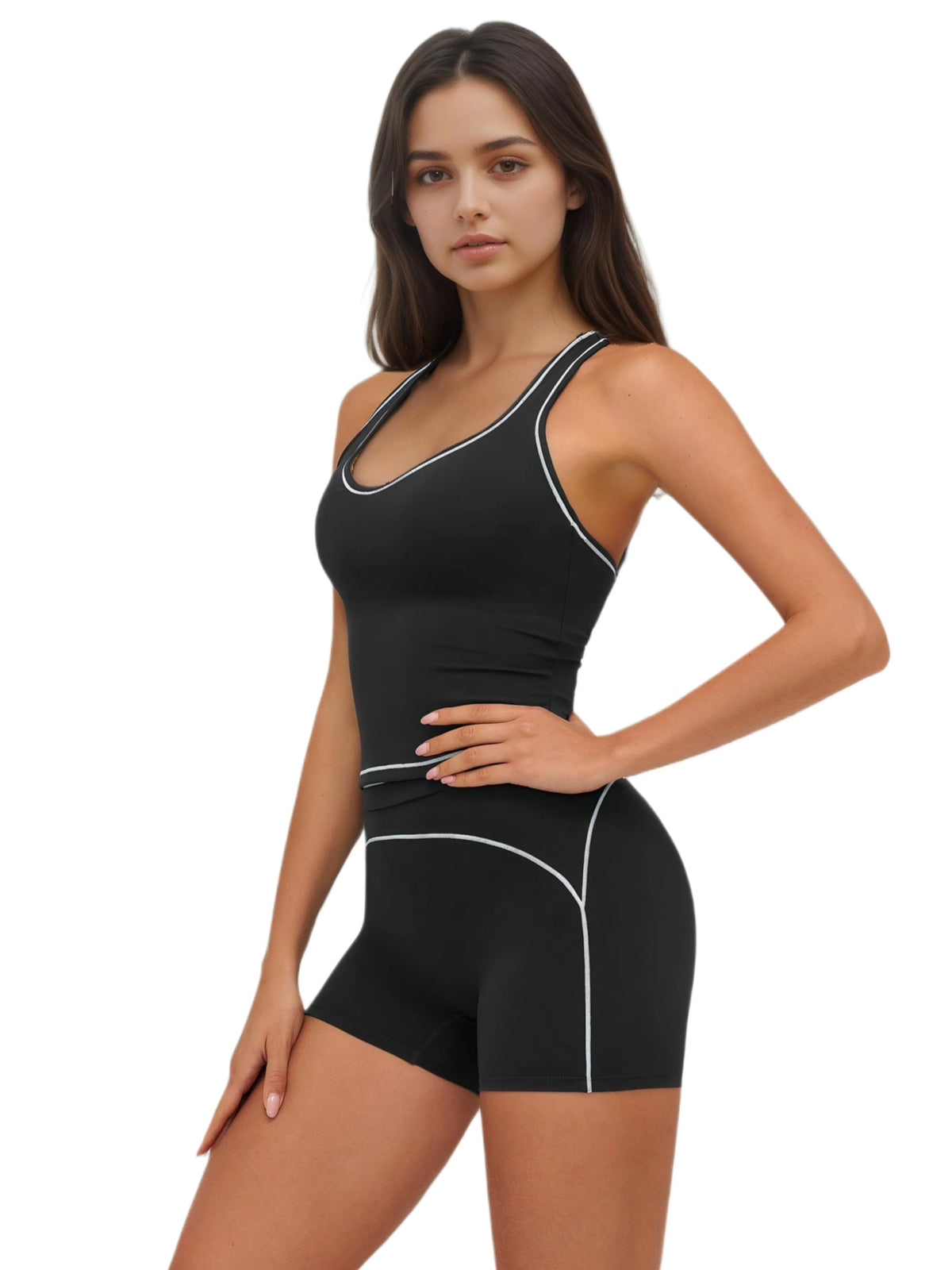 Airila Women Yoga Stretch Two Piece Set With Removable Pads