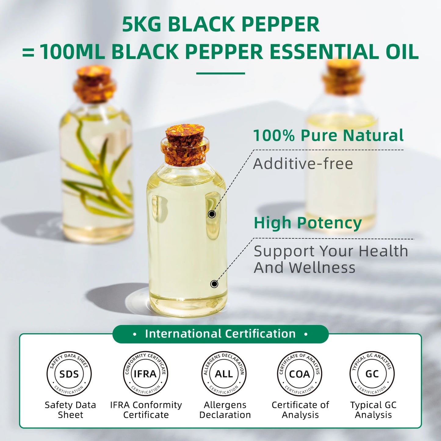 Hiqili 100% Pure Black Pepper Essential Oil For Diffuser Use