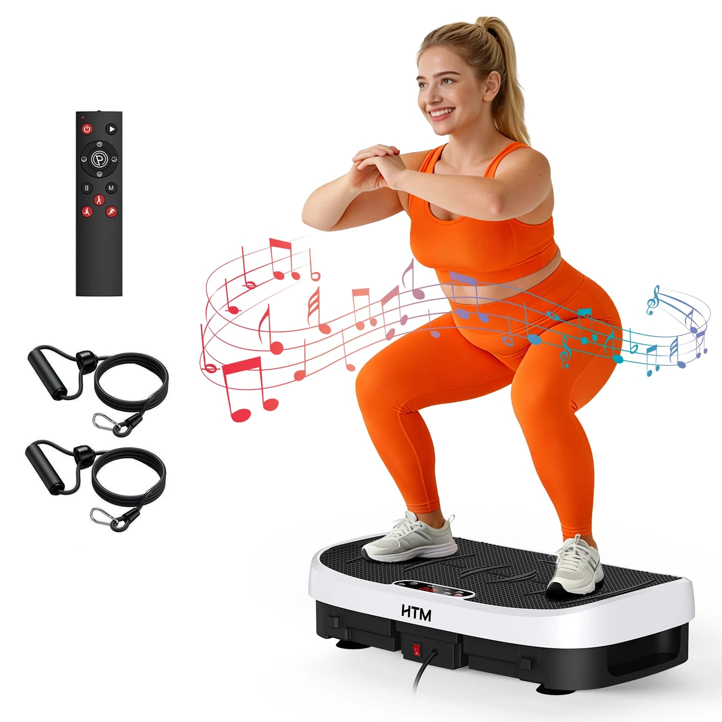 Vibration Plate Whole Body Exercise Machine With Bluetooth Remote