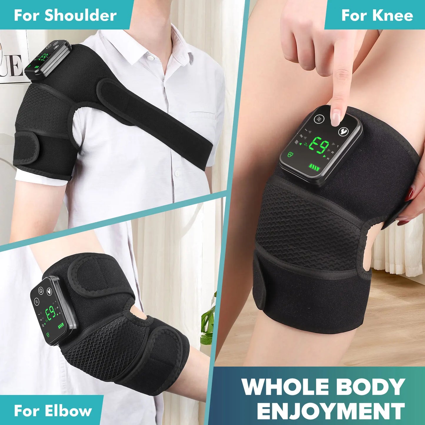 Smart Electric Heating Knee Massager For Joint Pain Relief Therapy