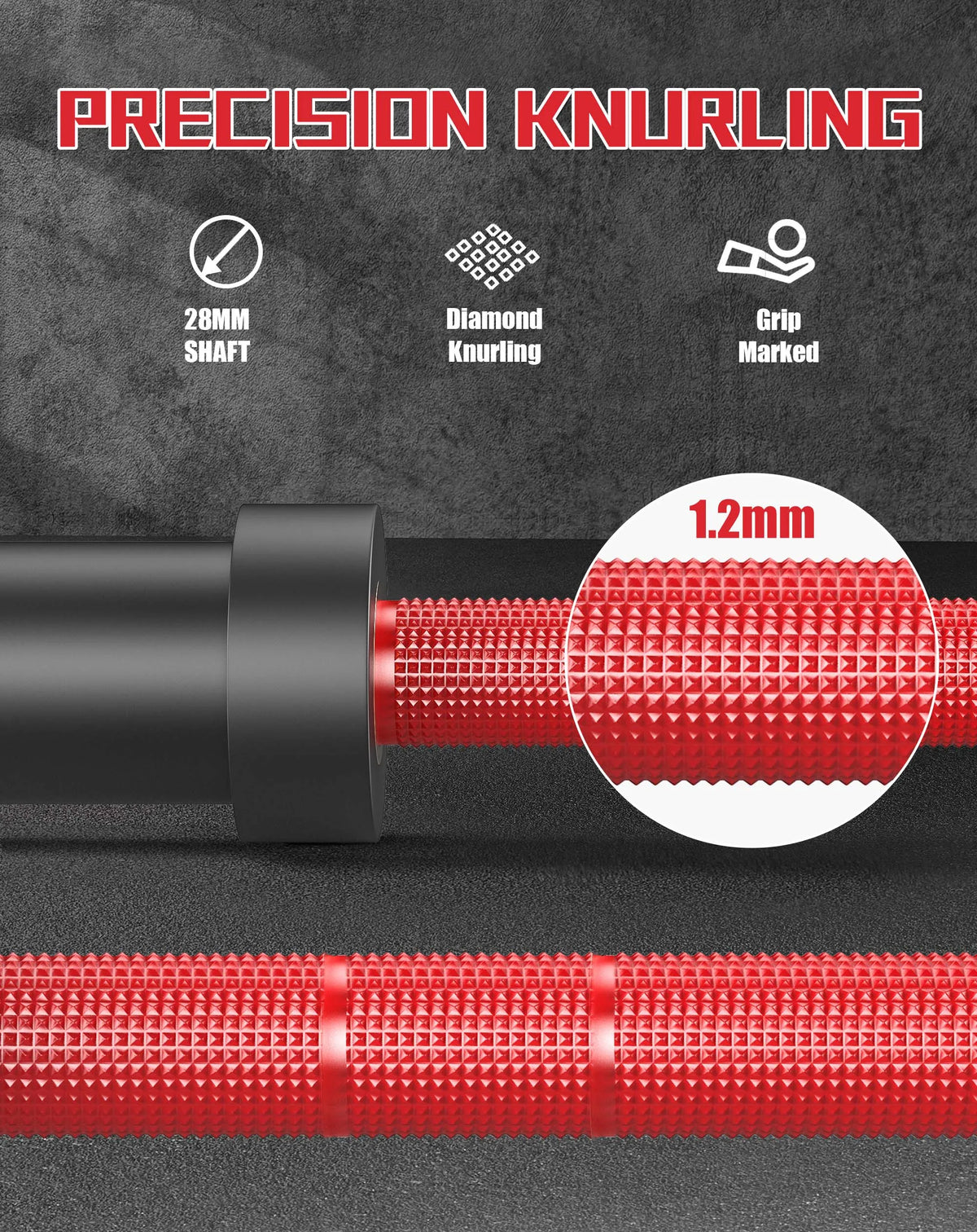 HiMISS High Strength Chrome Steel Barbell For Power Lifting
