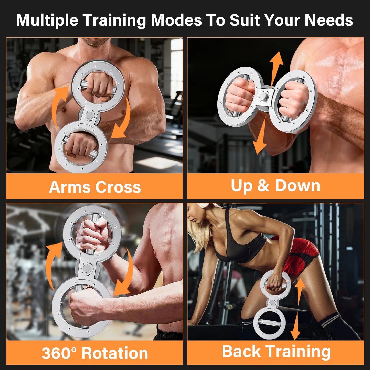 Adjustable Rotator Grip Strength Trainer For Forearms