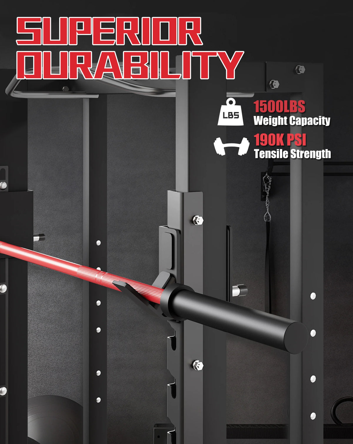 HiMISS High Strength Chrome Steel Barbell For Power Lifting