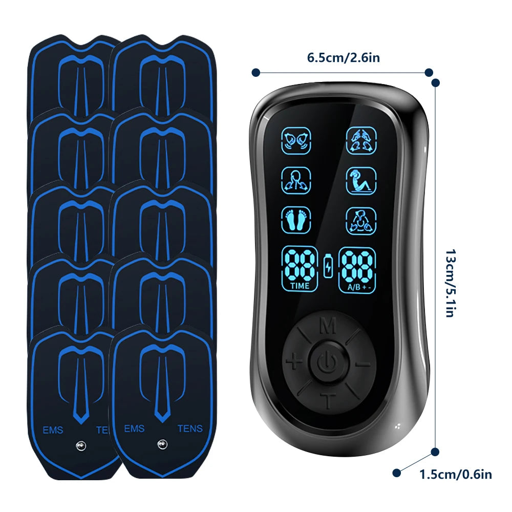 Dual Channel Rechargeable TENS EMS Muscle Stimulator