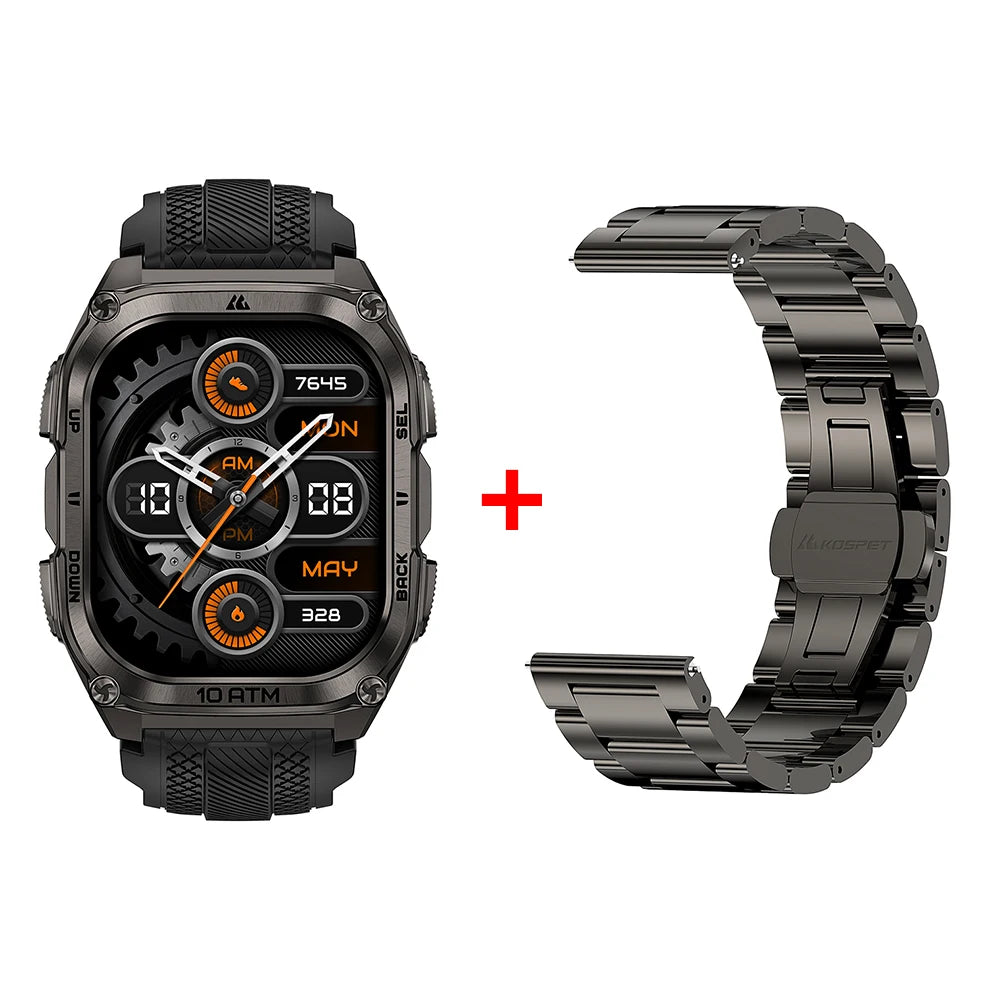 KOSPET Tank M4 Smartwatch Waterproof GPS Health Monitor Android iOS