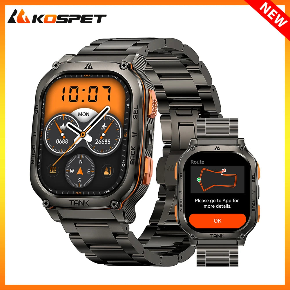 KOSPET Tank M3 Ultra GPS AMOLED Bluetooth Calling Waterproof Smartwatch