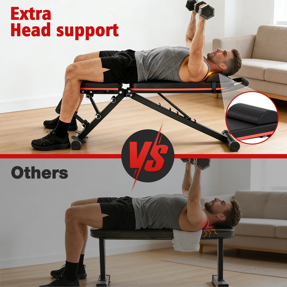 14-in-1 Foldable Adjustable Dumbbell Bench for Full Body Workouts