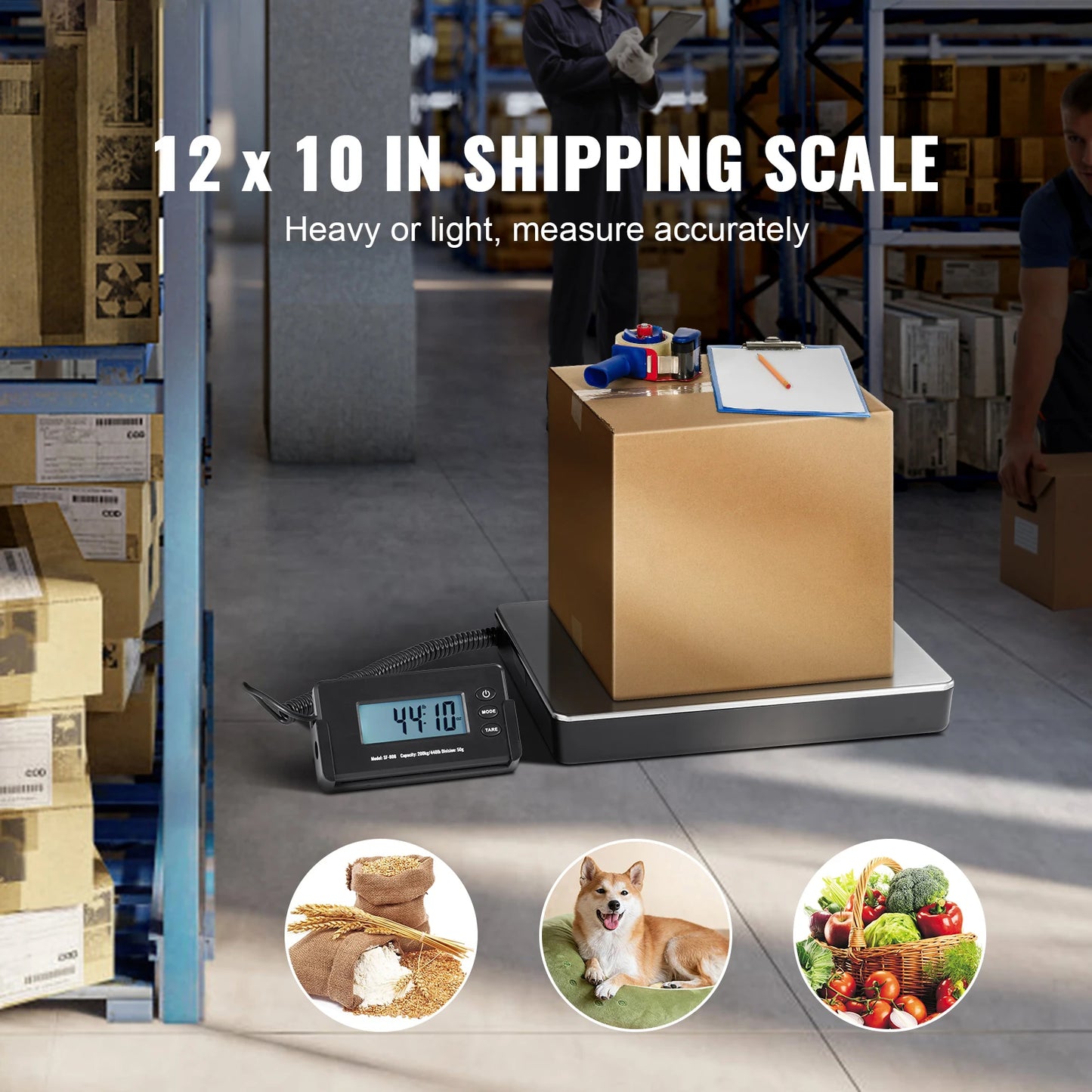 SucceBuy Digital Shipping Scale Hd Lcd Timer Tare Portable Postal Scale