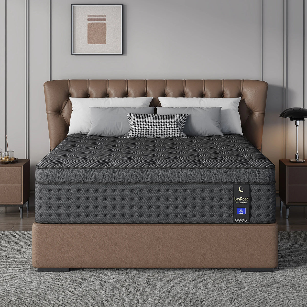 Layroad Memory Foam Pocket Spring Mattress With Side Handles