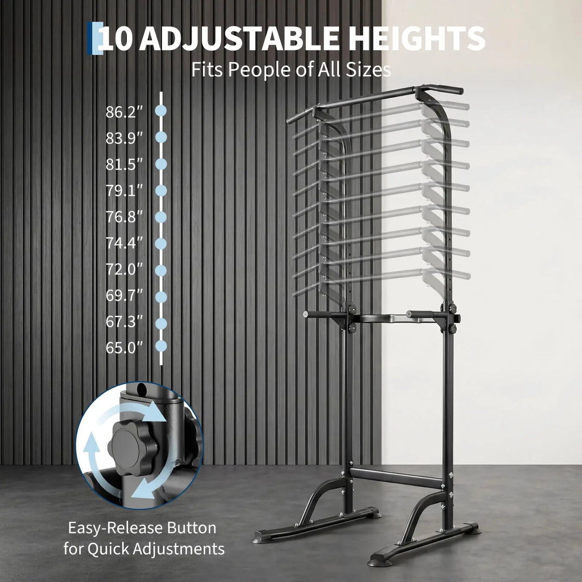 HiMISS Power Tower Pull Up Dip Station Home Gym Trainer