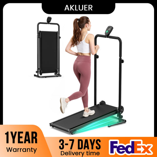 Akluer Mechanical Treadmill With Foldable Frame And Digital Console
