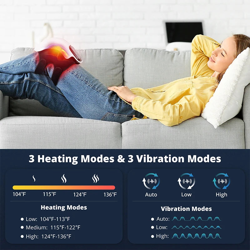 Medcursor Wireless Heated Knee Massager With Vibration And Hot Compress