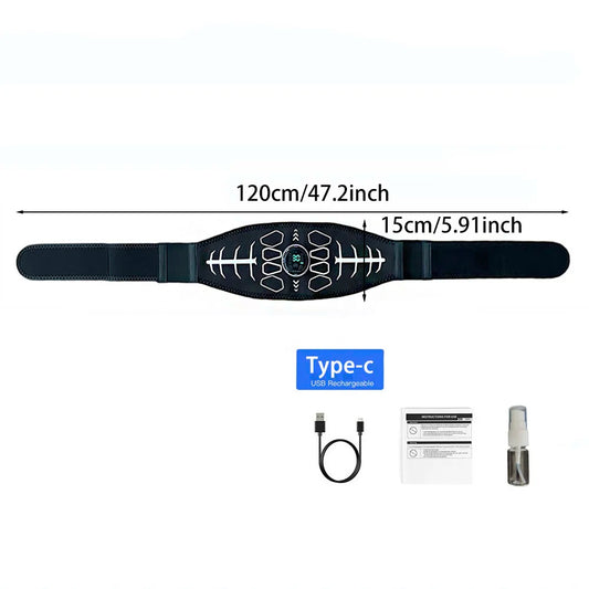 EMS Abdominal Toning Belt Muscle Stimulator Rechargeable Body Fitness Massager