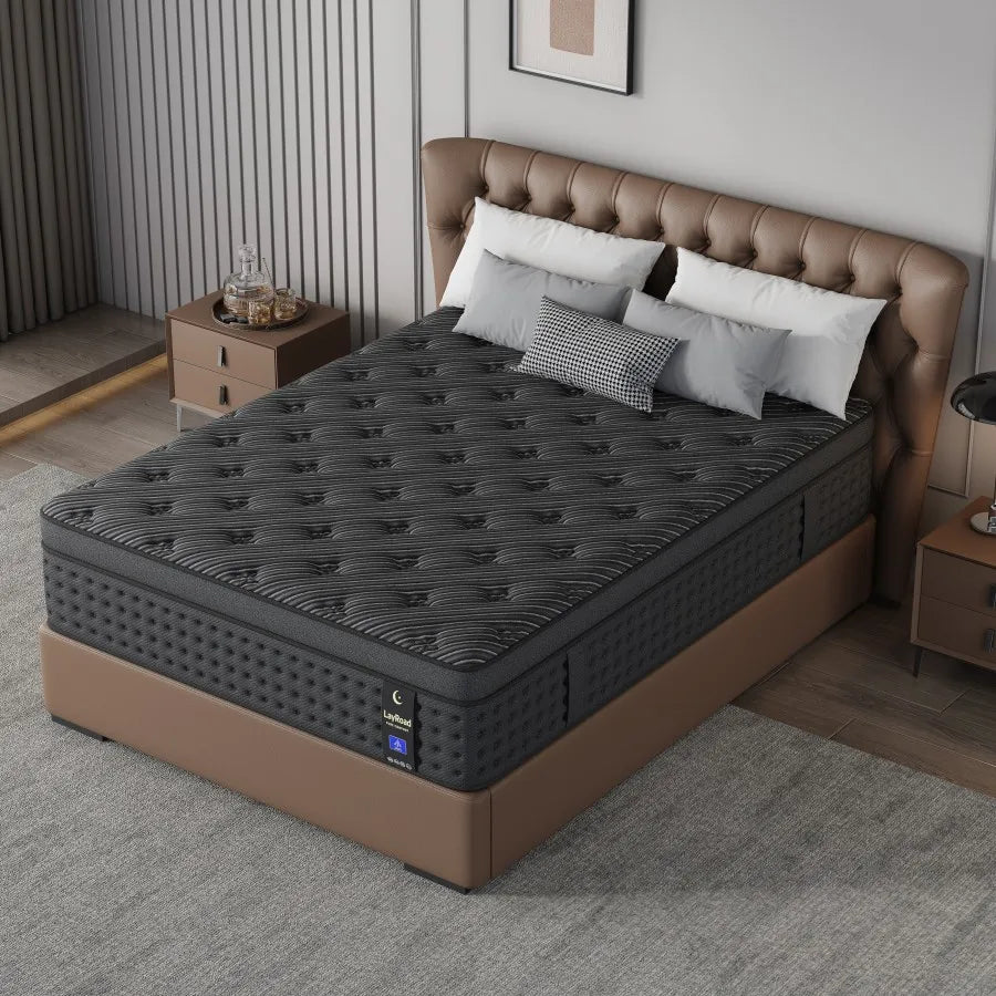 Layroad Memory Foam Pocket Spring Mattress With Side Handles