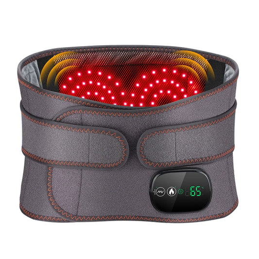 Agdoad Heating Vibration Massager Belt Dual Red Light Lumbar Support