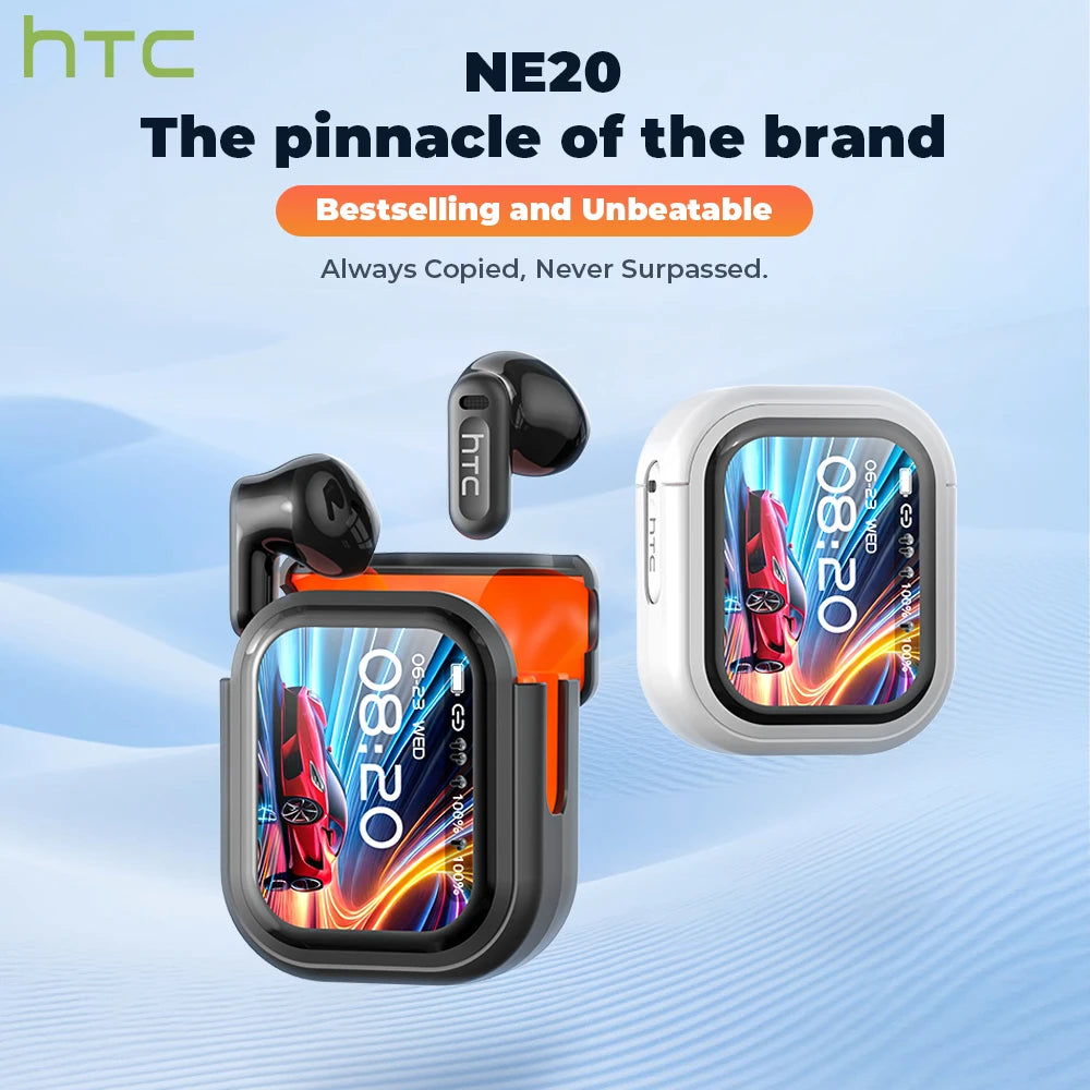 HTC NE20 Wireless Earphones Active Noise Cancelling Bluetooth LED Display