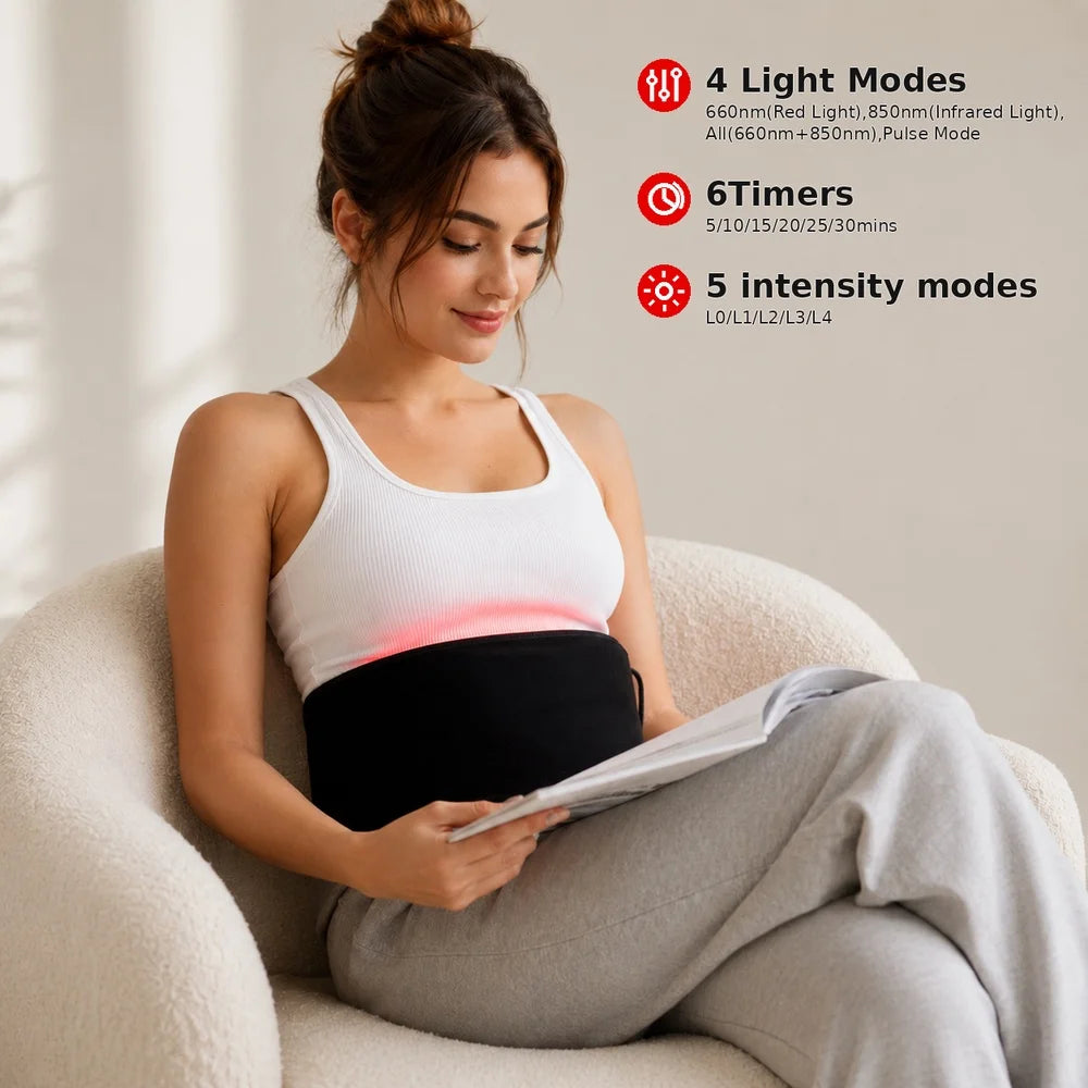 Red Light Therapy Belt For Muscle Relaxation And Circulation