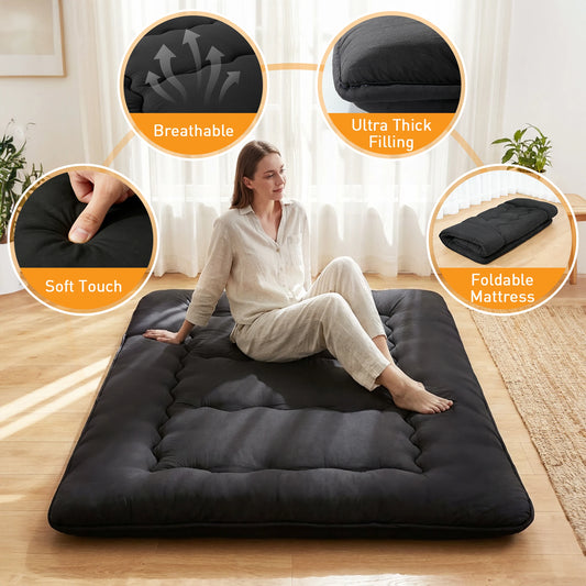 JHK Foldable Soft Breathable Bed Mattress Topper For Home Use