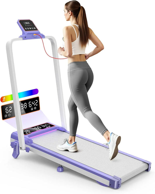 None Foldable Portable Walking Pad With Dual Screen And Smart App Control