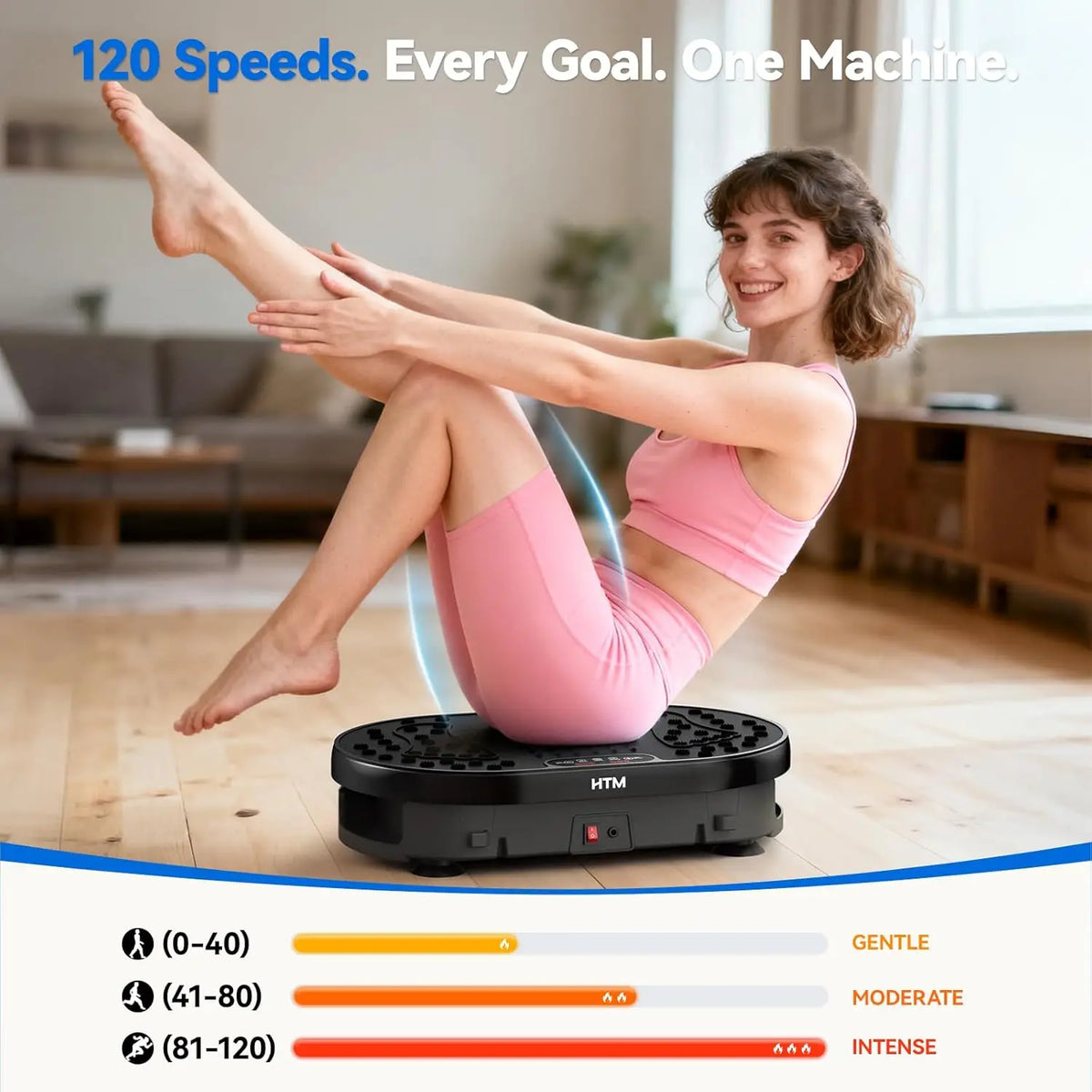 HTM Whole Body Vibration Plate Exercise Machine Fitness Platform