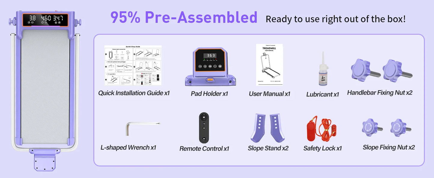 None Foldable Portable Walking Pad With Dual Screen And Smart App Control