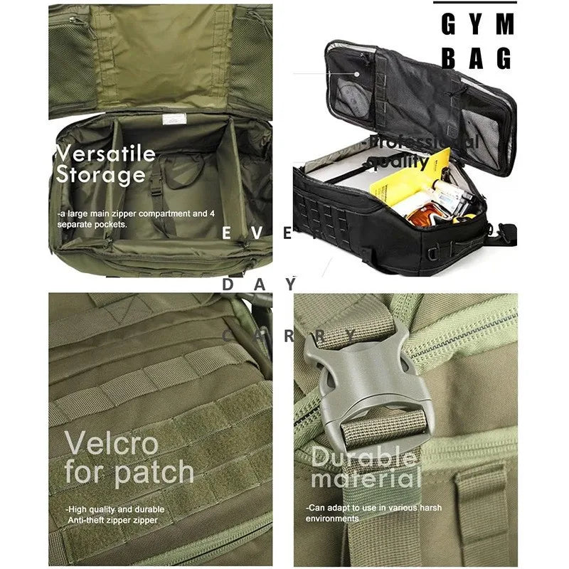 LQARMY Waterproof Travel Duffel Bag Backpack Shoulder Tote Weekend Bag