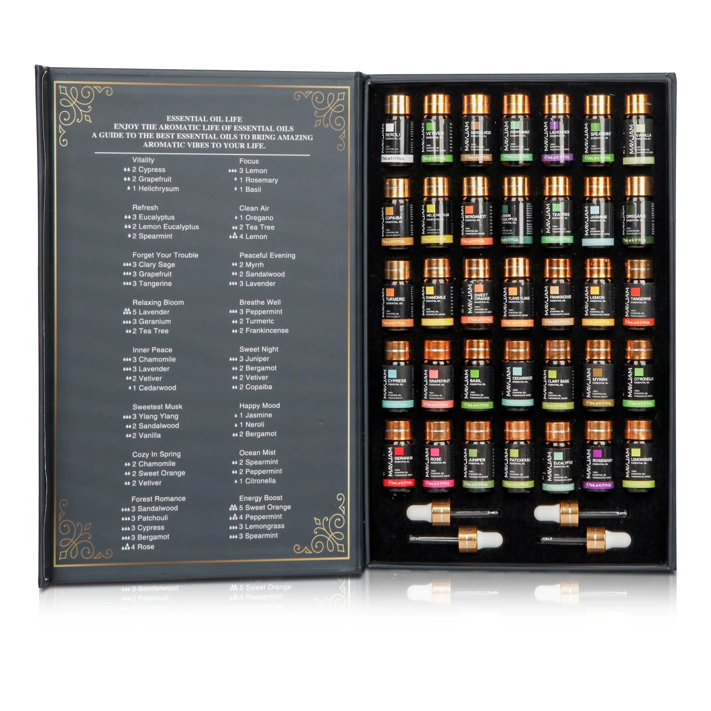 MAYJAM 35 Bottles Essential Oils Set Lavender Eucalyptus Vanilla Neroli