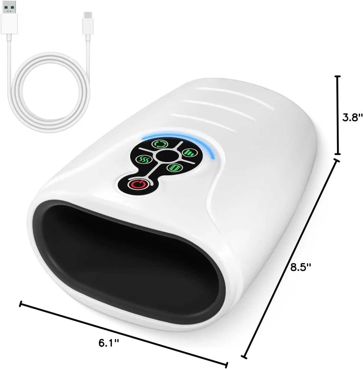 LINGTENG Cordless Heated Hand Massager for Relaxation and Comfort