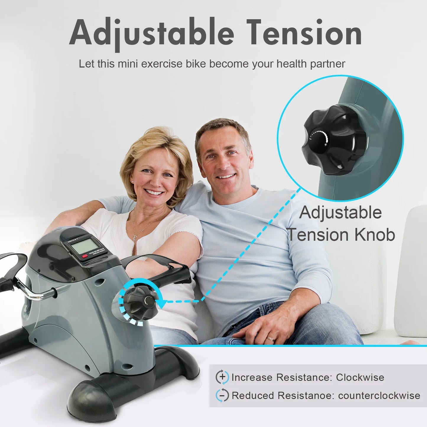 Mini Desk Pedal Exerciser Bike With Digital Display