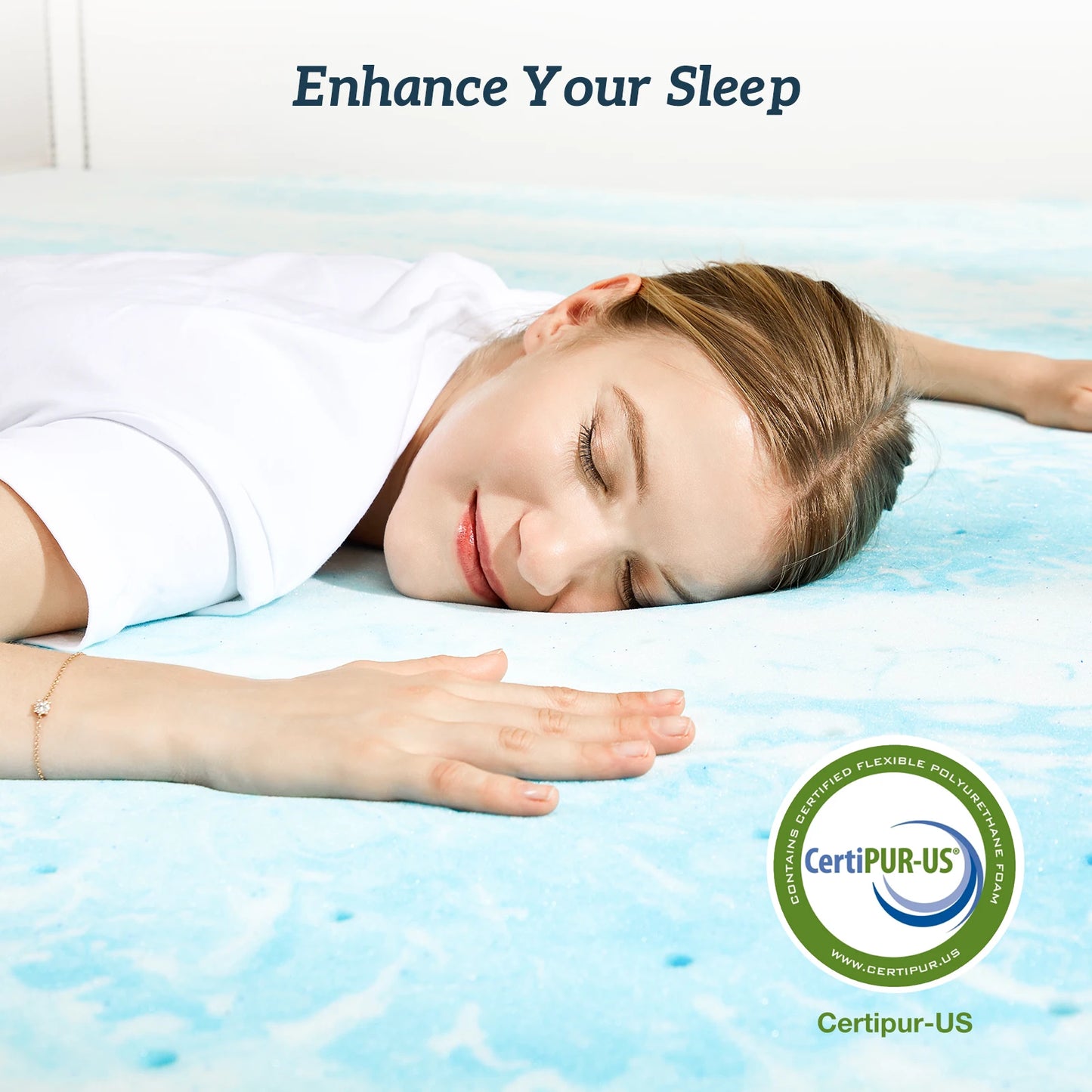 MCQ 3 Inch Soft Gel Memory Foam Mattress For Home Bedroom