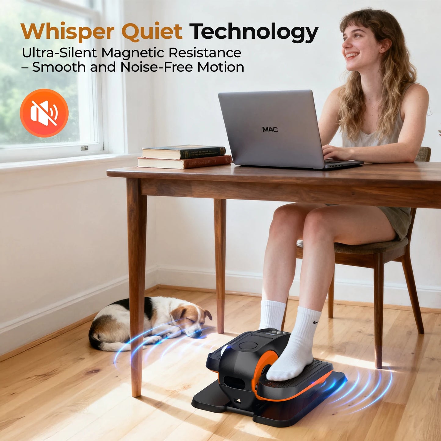Under Desk Elliptical Machine With Remote Control