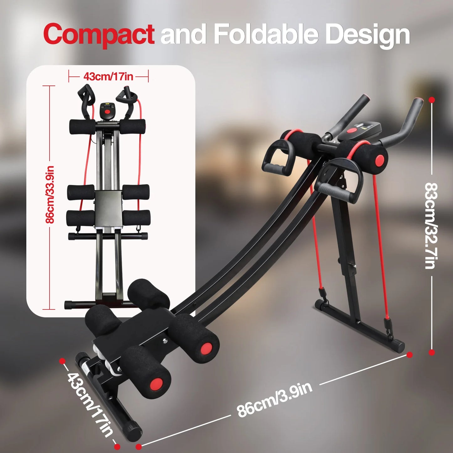 Gikpal Foldable Ab Machine With Lcd Display