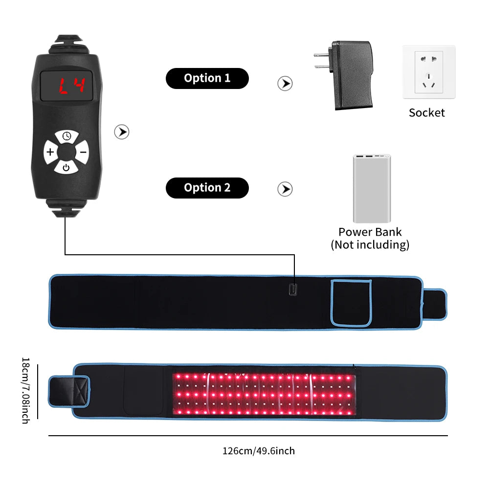 Red Light Belt Near Infrared Muscle Relaxation Wrap