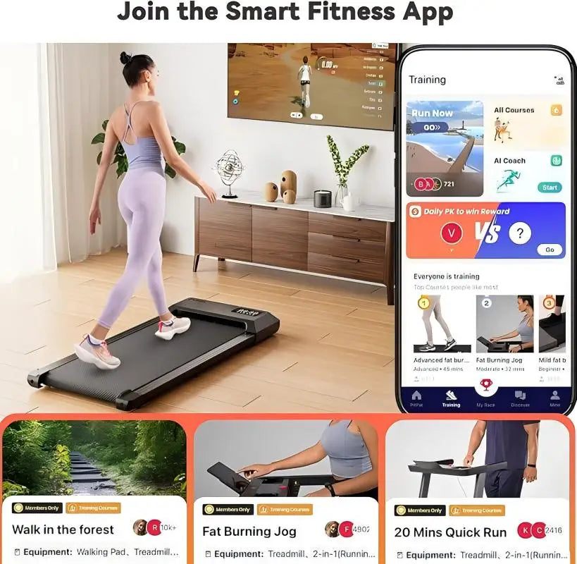 Superun Mini Walking Treadmill With Remote App Control
