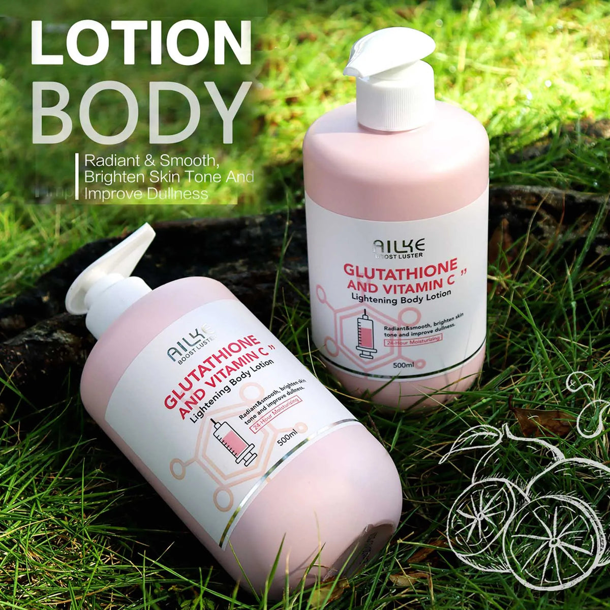 AILKE Vitamin C Glutathione Brightening Body Lotion For Dark Spots