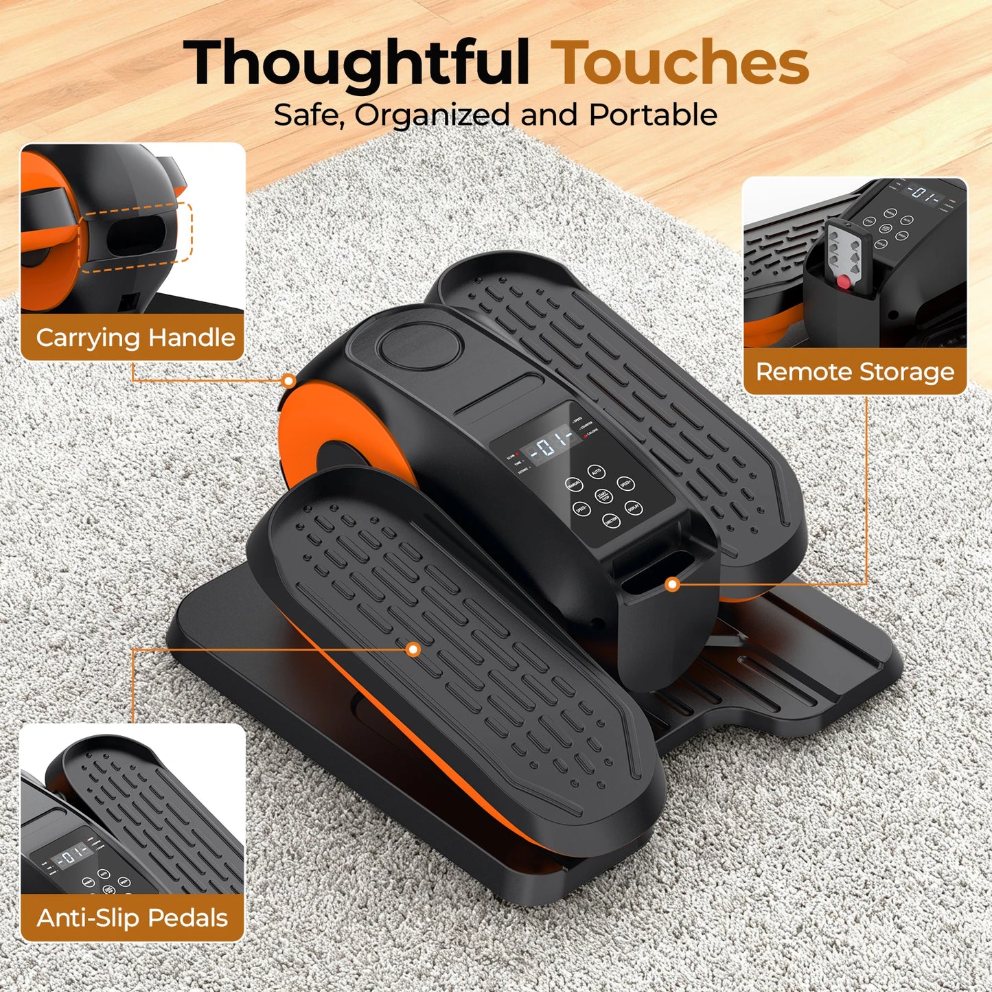 Under Desk Elliptical Machine With Remote Control