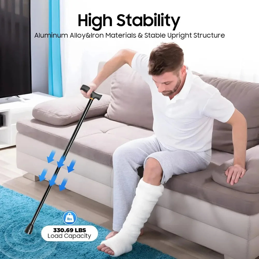 Stair Climbing Cane 2 In 1 Adjustable Anti Slip Support