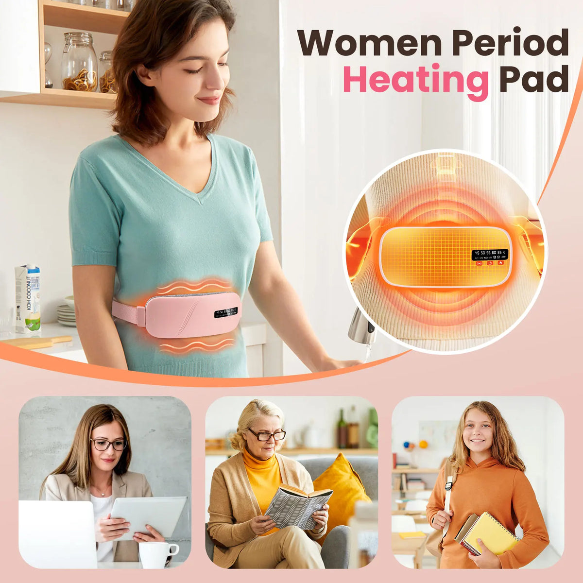 Hailicare Electric Heating Belt for Menstrual Cramp Relief