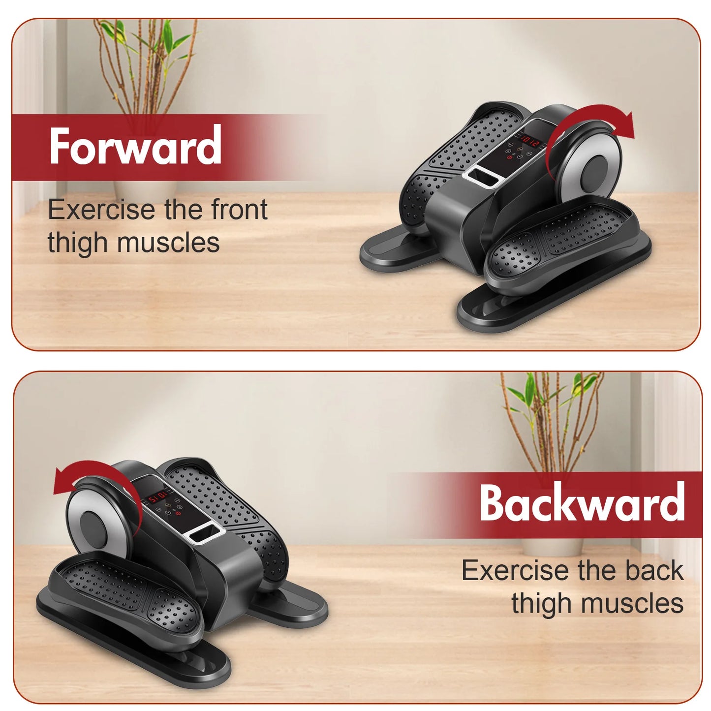 Gamewiu Under Desk Elliptical Portable Mini Leg Exerciser Remote Control